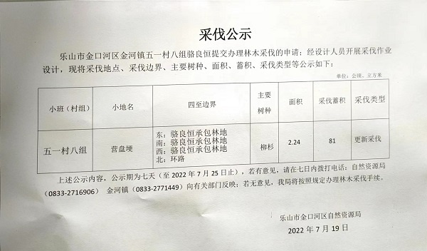 采伐公示